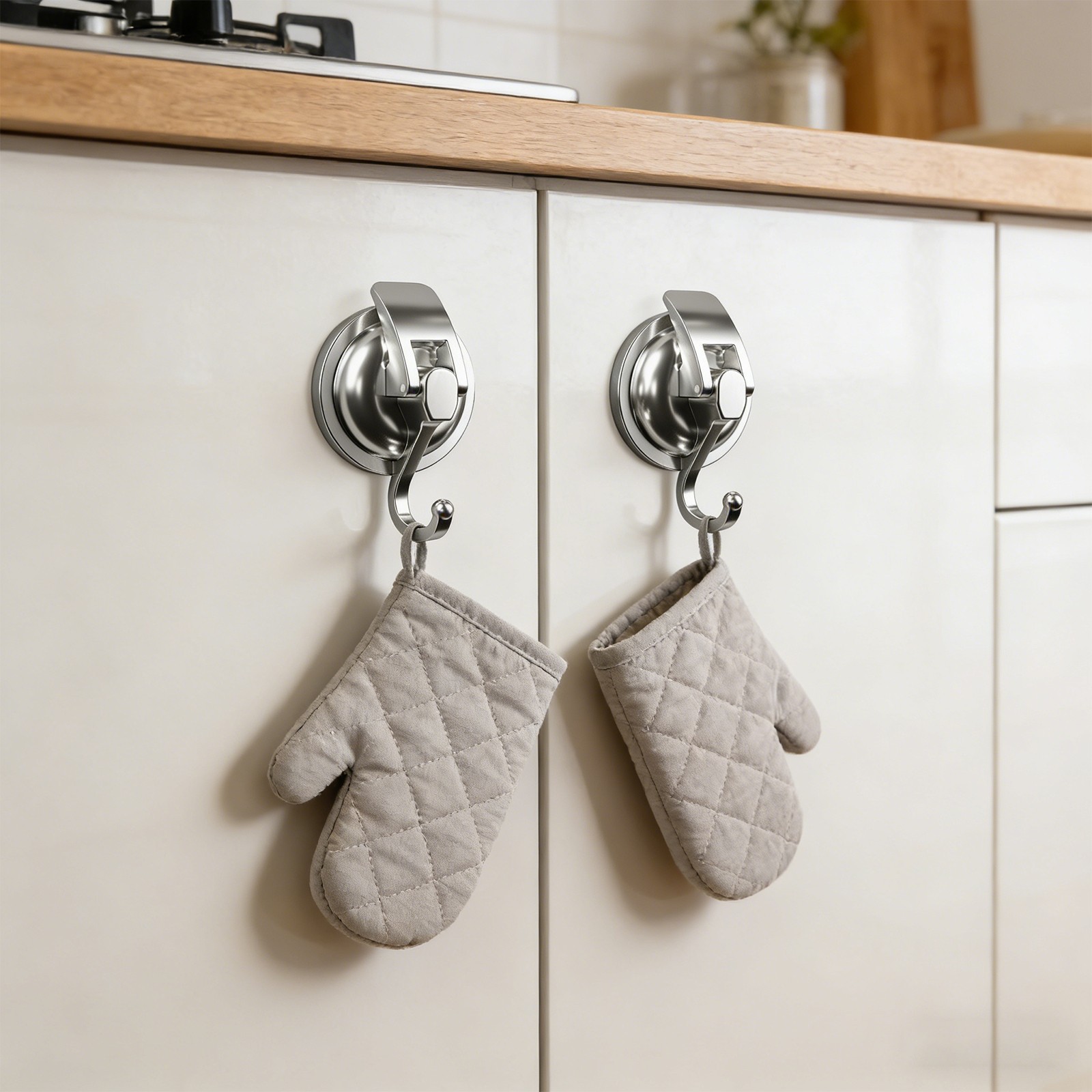 2-piece Vacuum Suction Cup Hooks, Heavy Duty Suction Cup Hooks For Kitchens