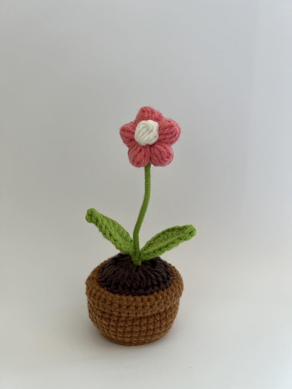 Fluffy Crochet Flowers Small Pots