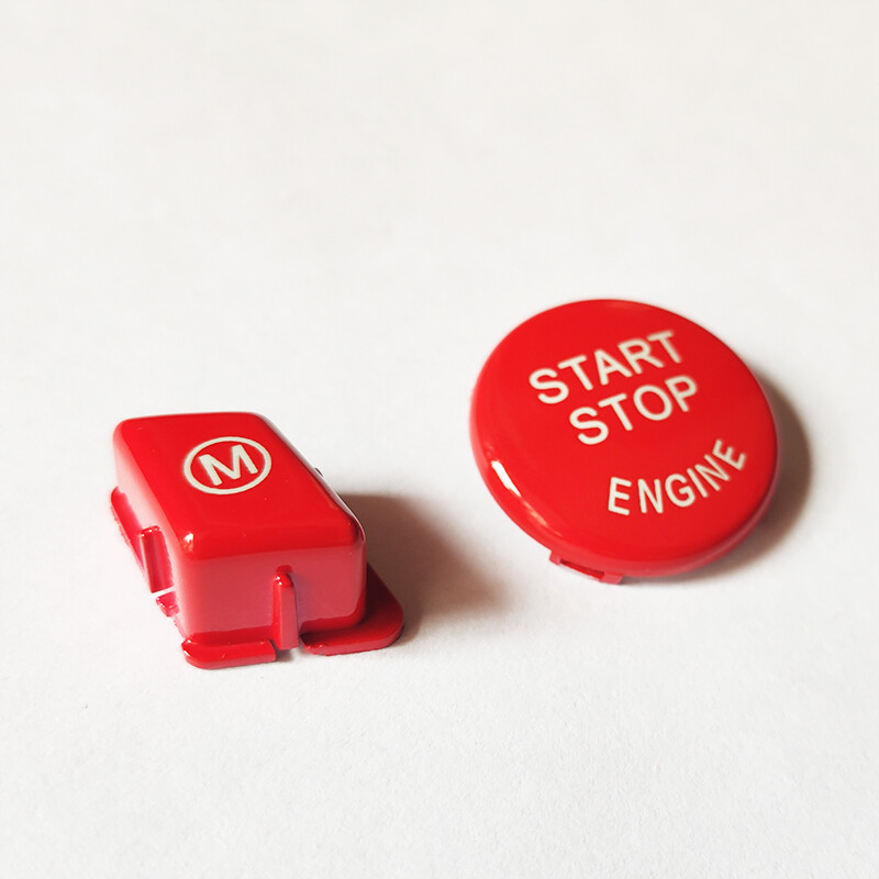 Car Engine Start Stop Switch Button Red Steering Wheel M Mode For BMW E92 E90 M3