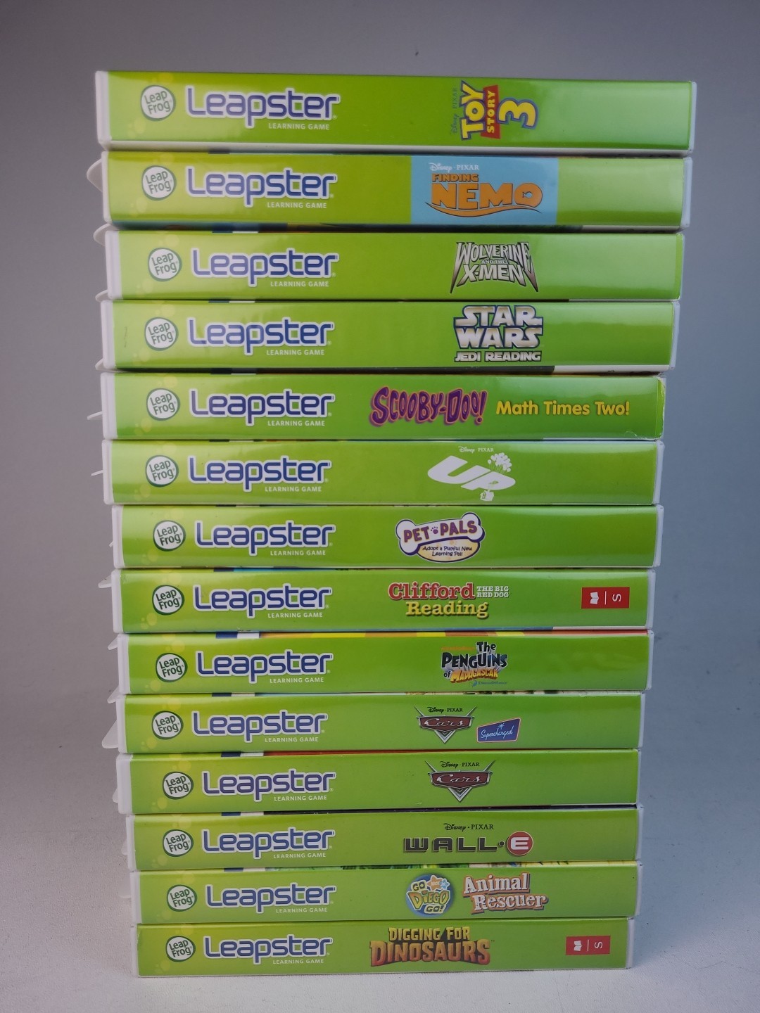Lot Of 14 Leapster 2 Game Cartridges W/ Cases Cars Clifford Nemo *UNTESTED*