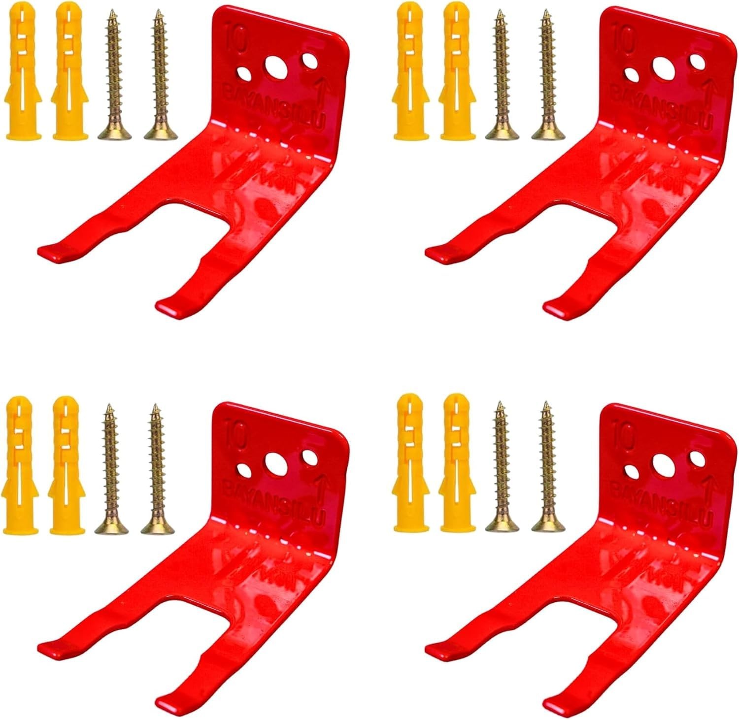 4 PCS Universal Fire Extinguisher Bracket Mounts & Brackets U Hook Holder