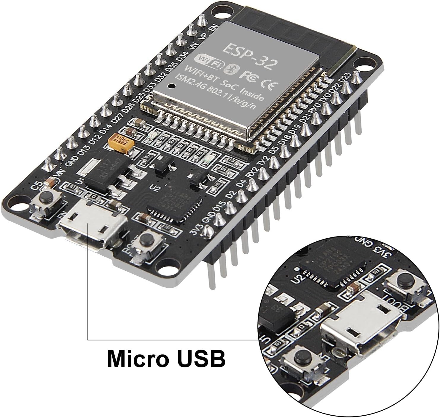 ESP-32S 2.4GHz Dual-Mode WiFi + Bluetooth