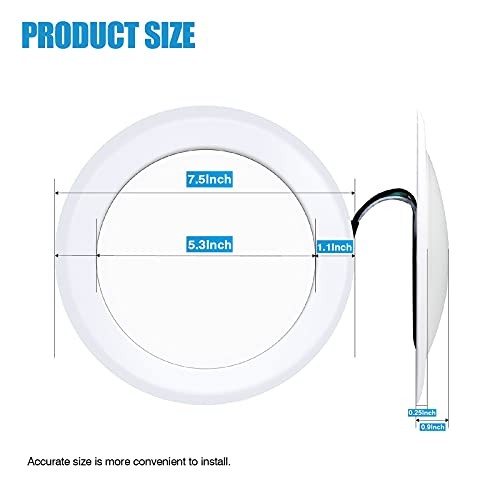 24 Pack 5/6" LED Disk Light, Dimmable Led Flush Mount Ceiling 2700K Soft White