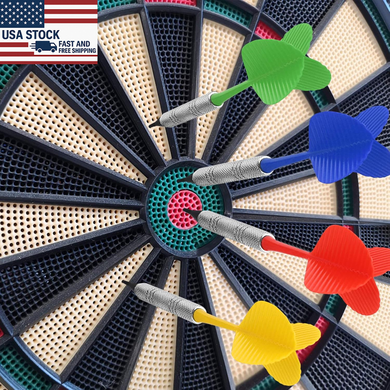 12 Pcs Soft Tip Darts Bar Dart Plastic Tip Darts Set Attach Extra 100 Black