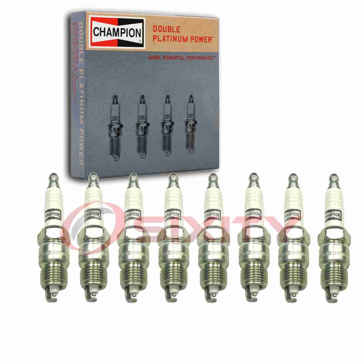 8 pc Champion Double Platinum Spark Plugs for 1979-1986 GMC C1500 5.0L 5.7L qo