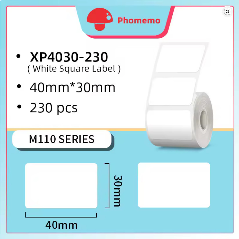 Phomemo M110 Thermal Label Printer Bluetooth Portable Barcode Sticker