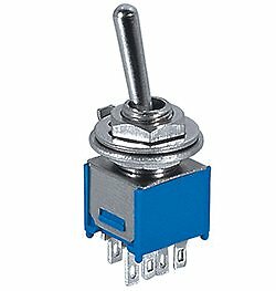 Sub-Mini Toggle Switch DPDT 3 Amp