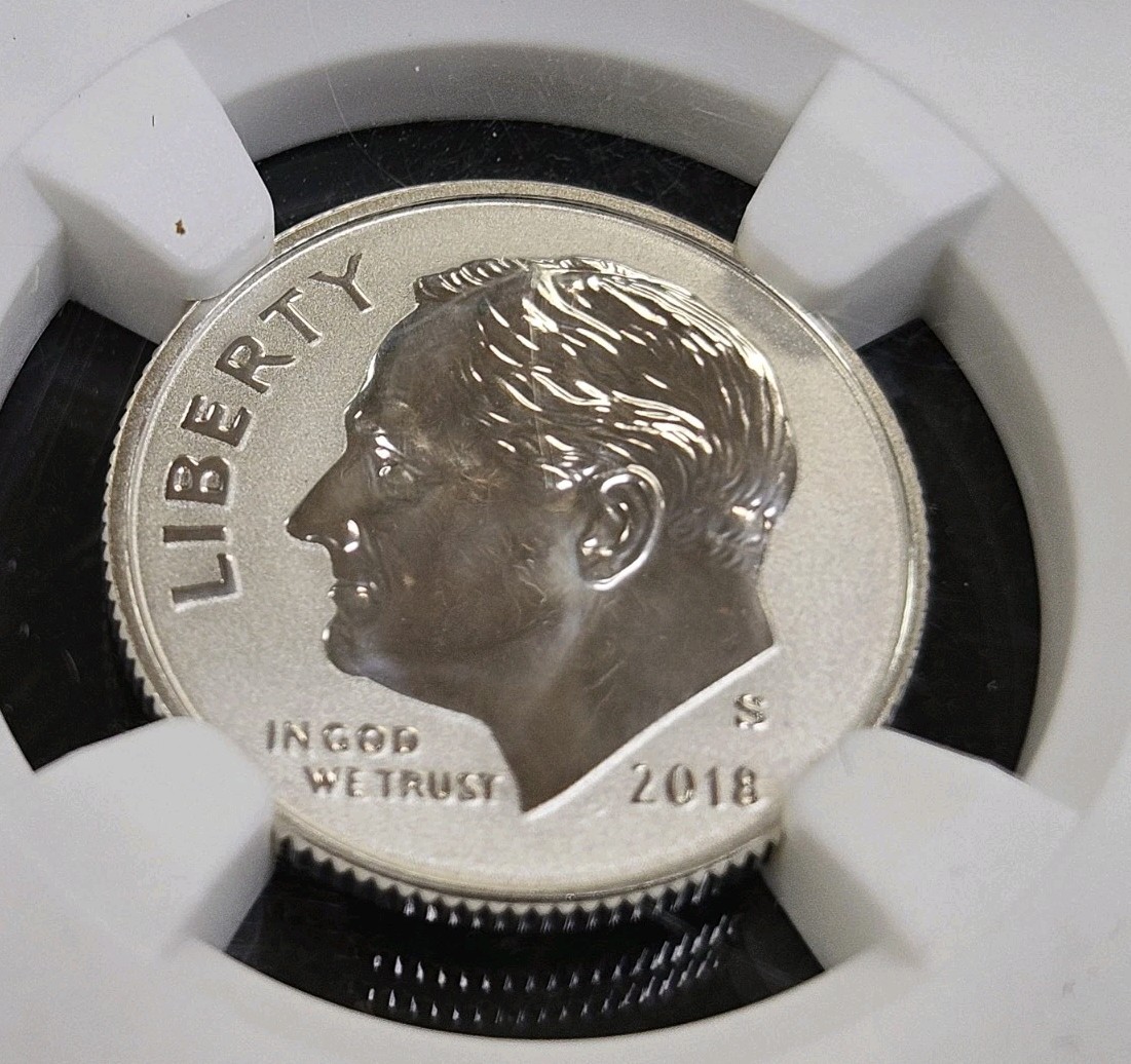 2018 S Silver Reverse Proof Dime PF 70 First Releases- Silver Reverse Proof Set