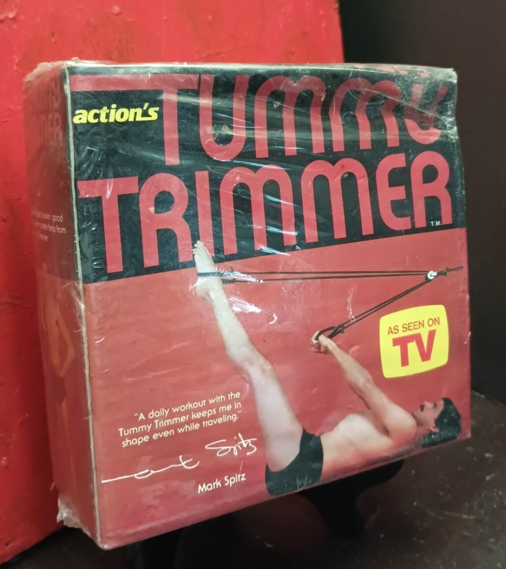 TUMMY TRIMMER As Seen On TV MARK SPITZ & Wife Suzy 1984 Vintage w/ 12pp Booklet