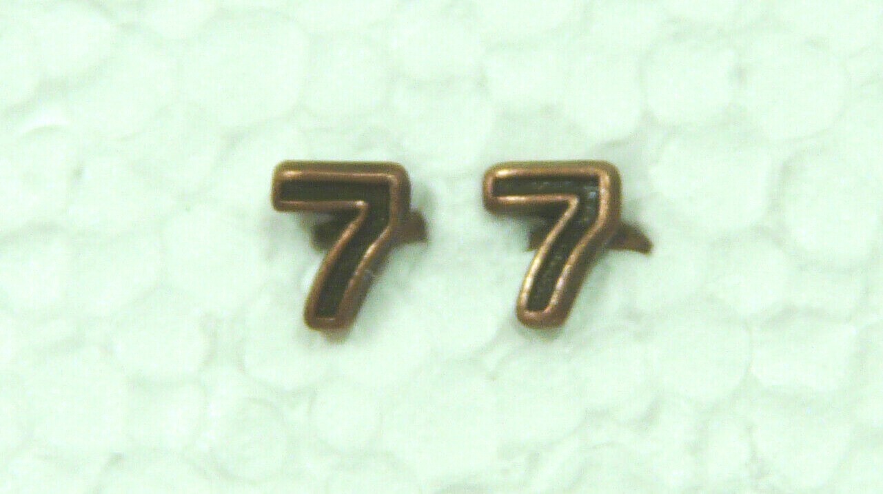 US Medal Ribbon devices attachments, bronze number "7", 2 devices