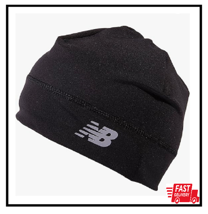 New Balance Lightweight Running/Athletic Skullcap Hat Beanie Cap Black