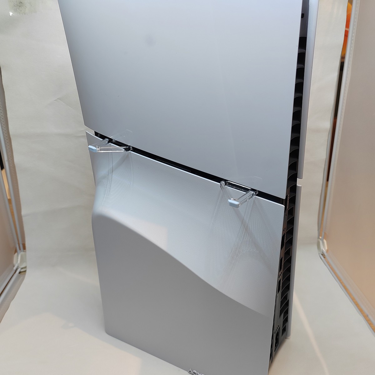 For PS5 Slim Console Horizontal Mount Bracket Clear Holder w/Anti-slip Pad Stand