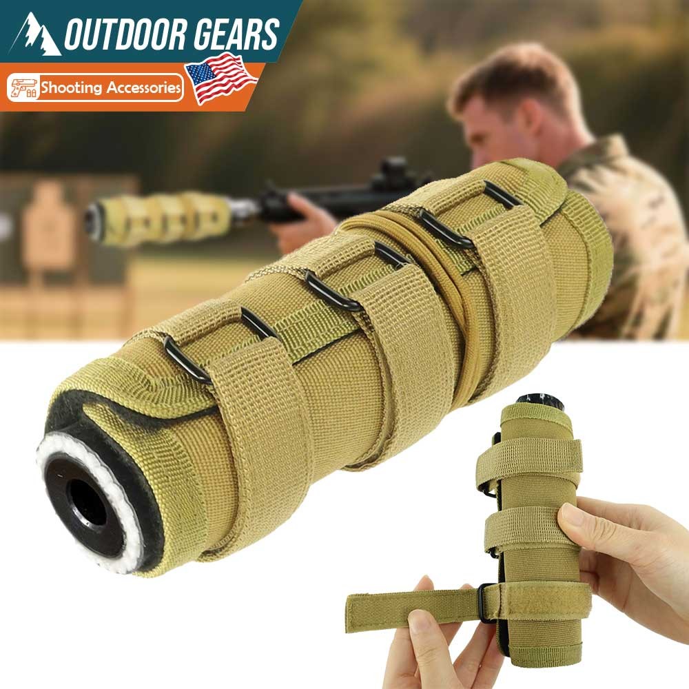 6" 7" Tactical Suppressor Cover Heat-Resistant Silencer Cover for Hunting Range