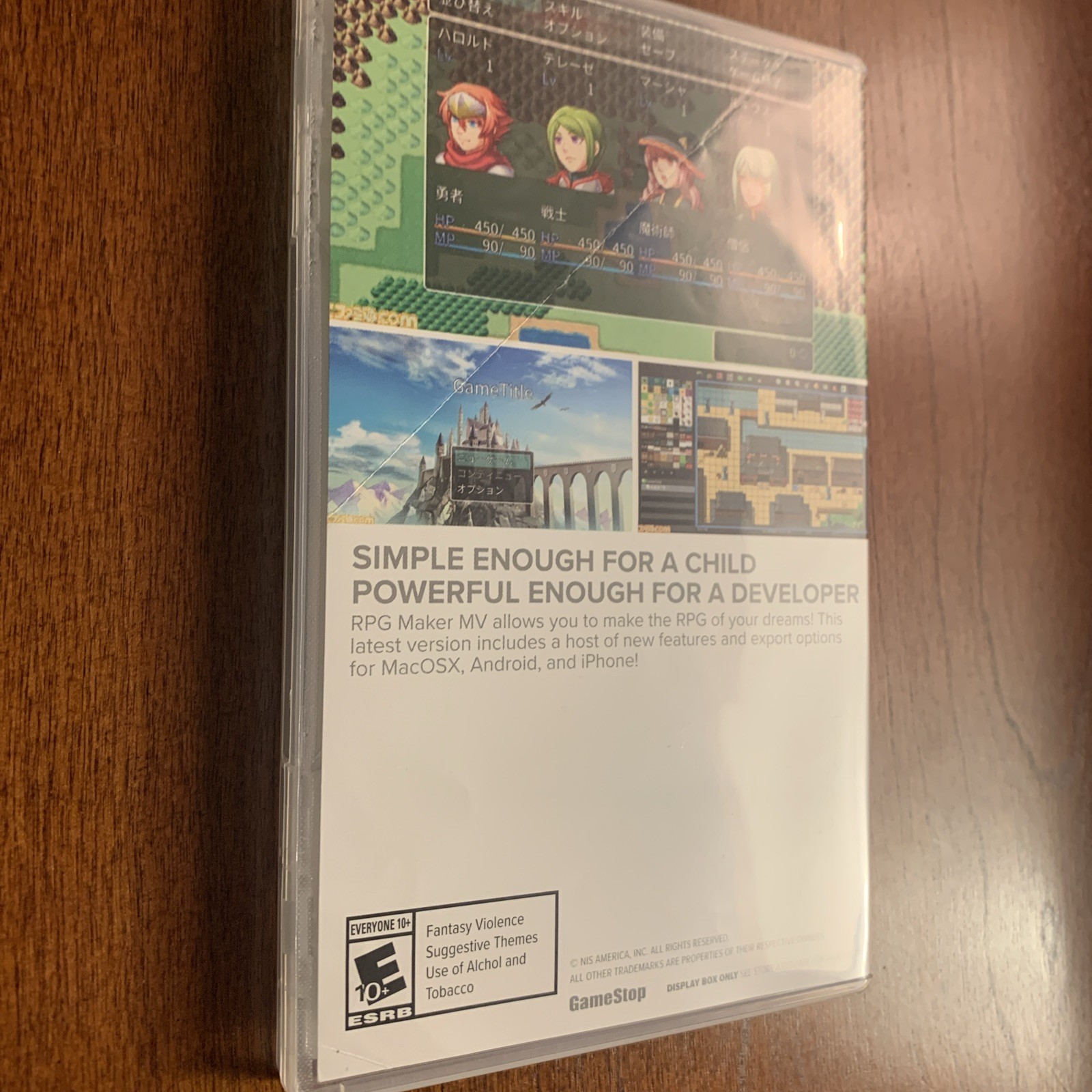 RPG Maker MV - Display Box - Nintendo Switch Case ONLY / Authentic - NO GAME