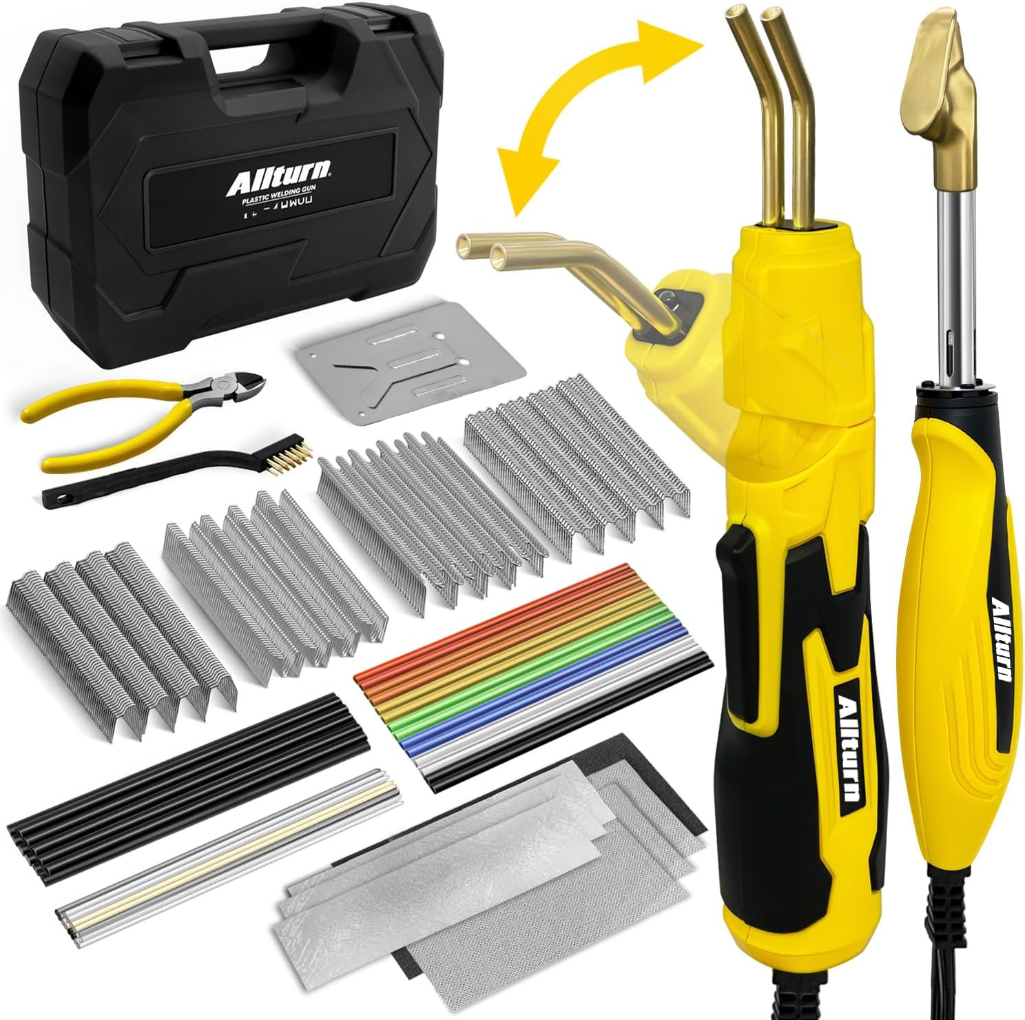 Plastic Welder 2 in 1,Plastic Welding Kit Car Bumper Repair Kit,4 Types of Plast