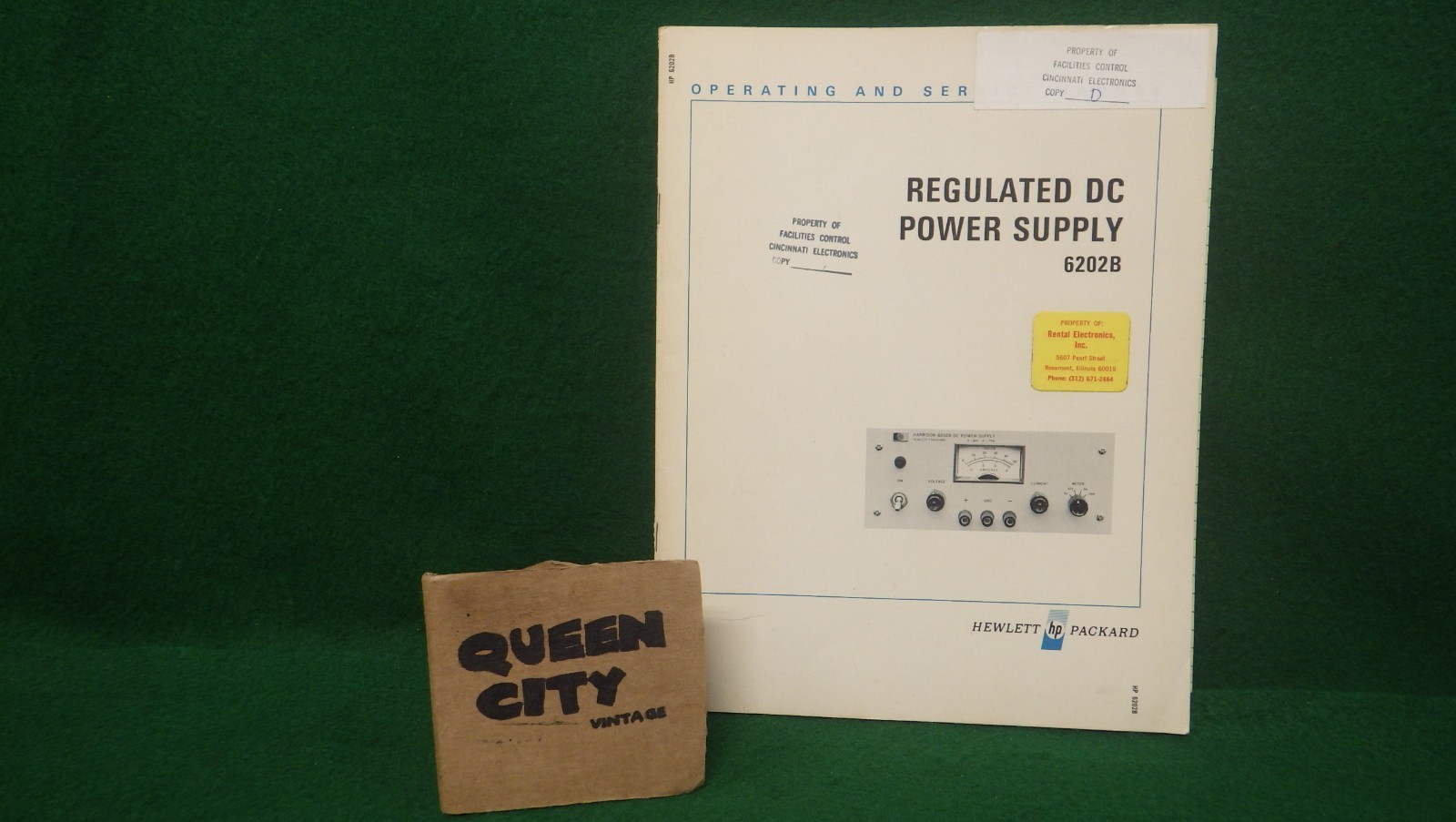 Hewlett Packard Operating and Service Manual 6202B Regulated Power Supply