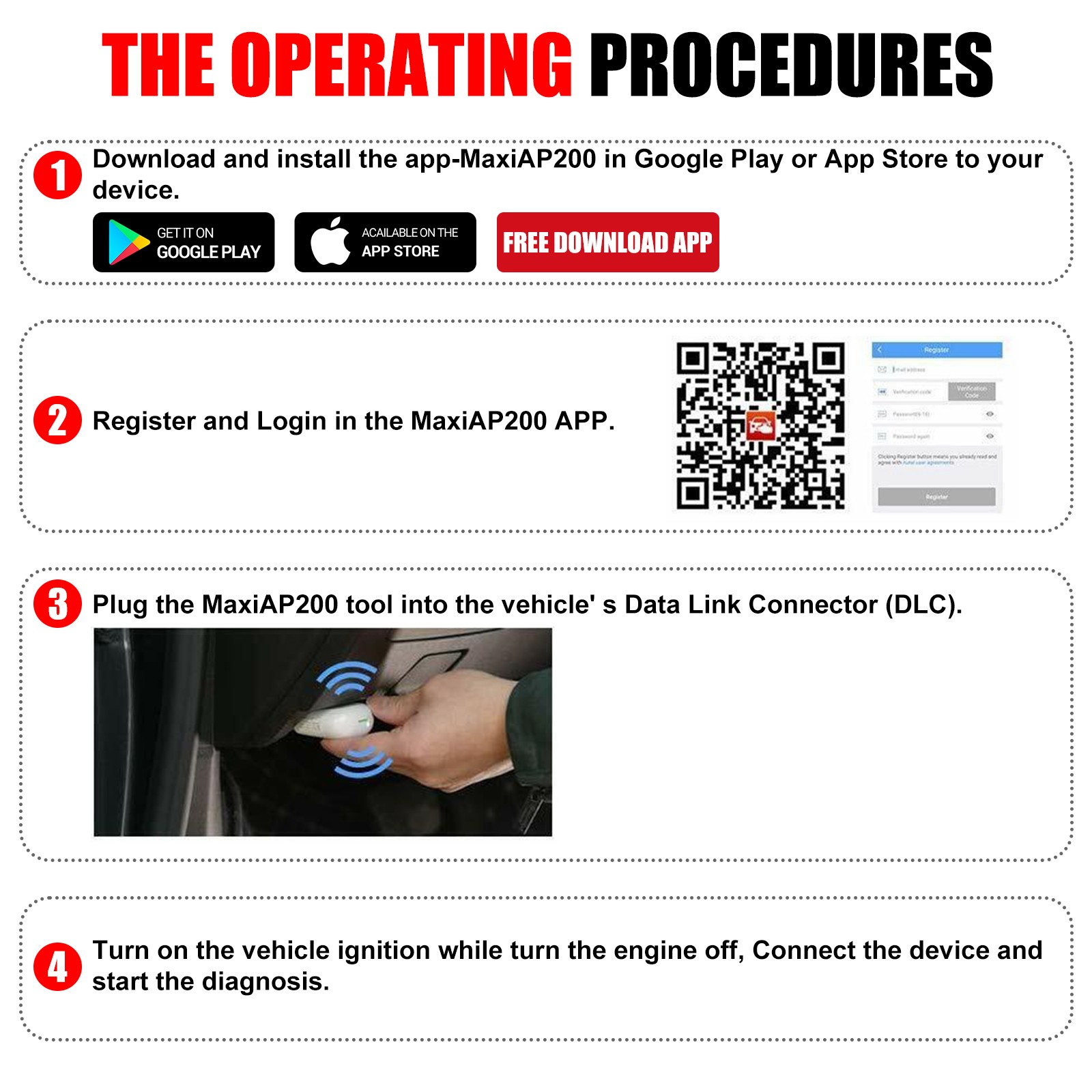 Autel MaxiAP AP200 Bluetooth OBD2 Scanner Code Full System Diagnostic TPMS IMMO