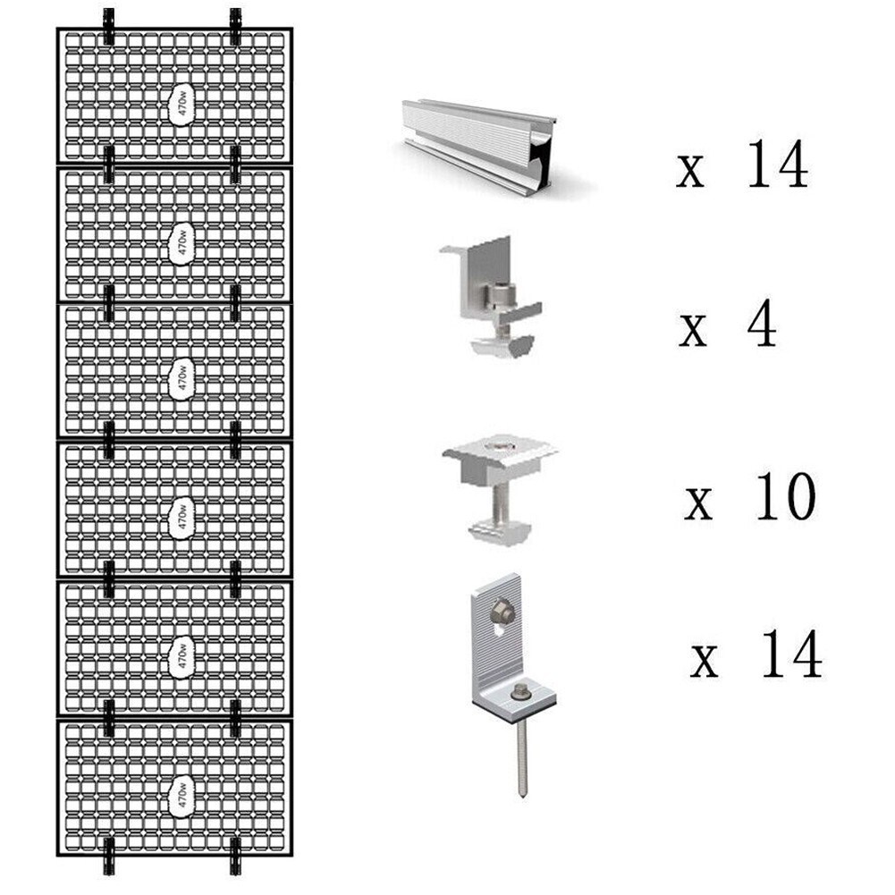 Accessories-Set Solar Rail Alu Mounting Rail Solar Panel PV Profile Solar System
