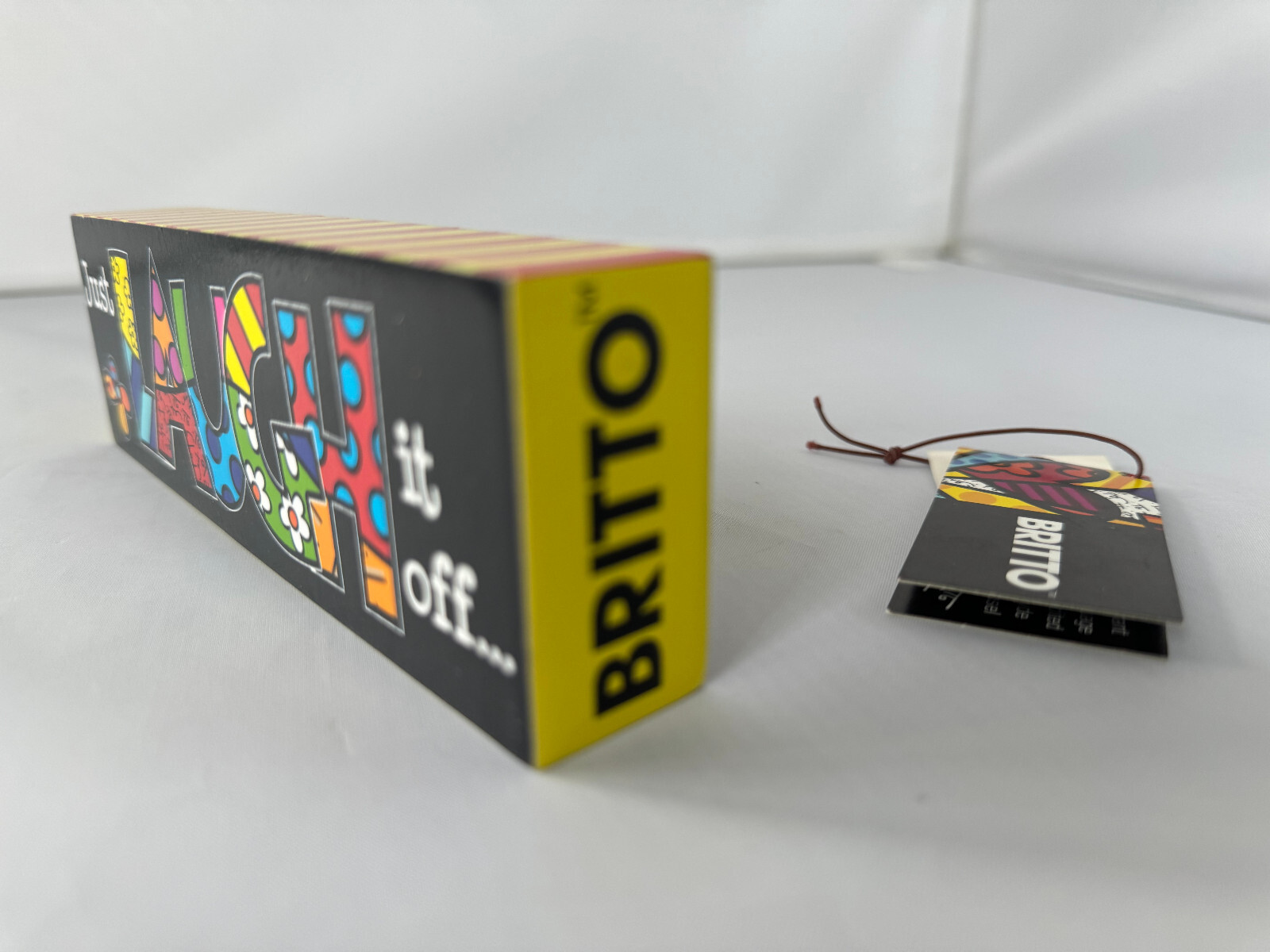 Britto Sentiment Desk Block – LAUGH ** NEW **