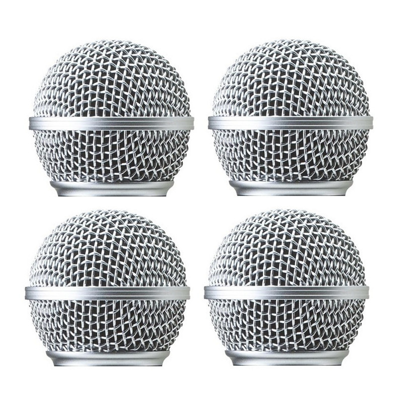 4 PCS  Microphone mic Grille Replacement Fit for Shure SM58 Grille Cover RK143G