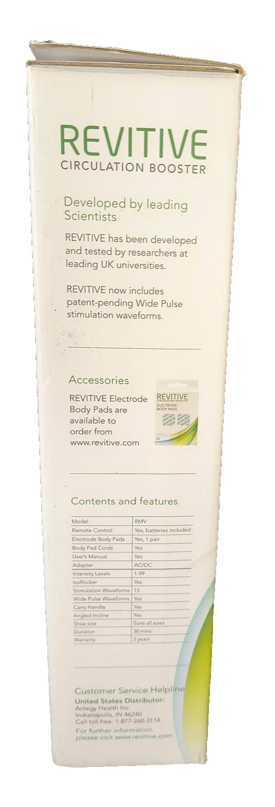 REVITIVE Advanced Performance Circulation Booster Analyzer White REF 2615 UK NOB