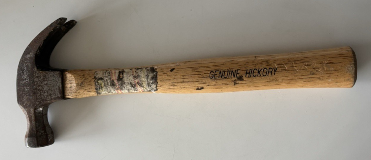 Vintage Durex DX7607 Drop Forged 16oz Claw Hammer w/Genuine 11" Hickory Handle