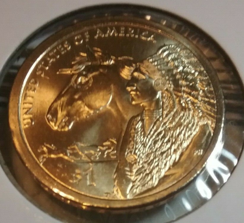 2012 Native American Sacagawea P&D Dollars - BU - Uncirculated - Horse & Indian