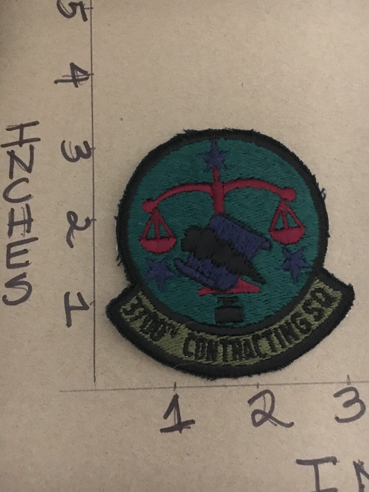 USAF 3700th Contracting Squadron subdued patch 5/3/25