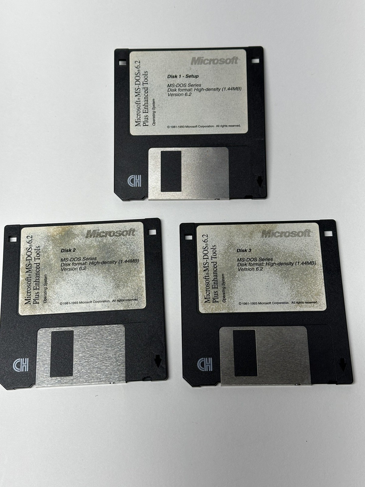 MS-DOS 6.2 Plus Enhanced Tools OS on 3.5" Disks