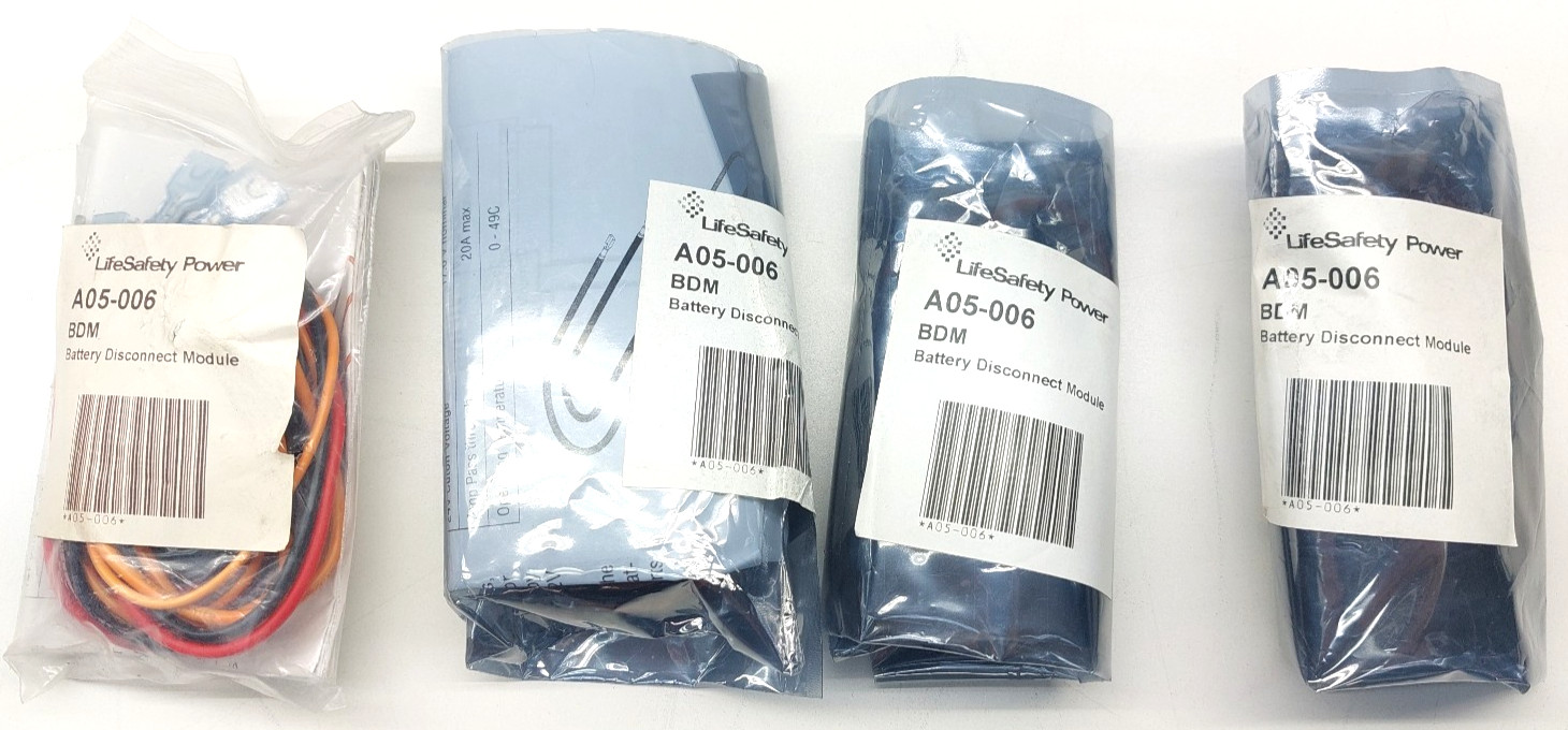 Lot of 4 - Lifesafety Power A05-006 BDM Battery Disconnect Module