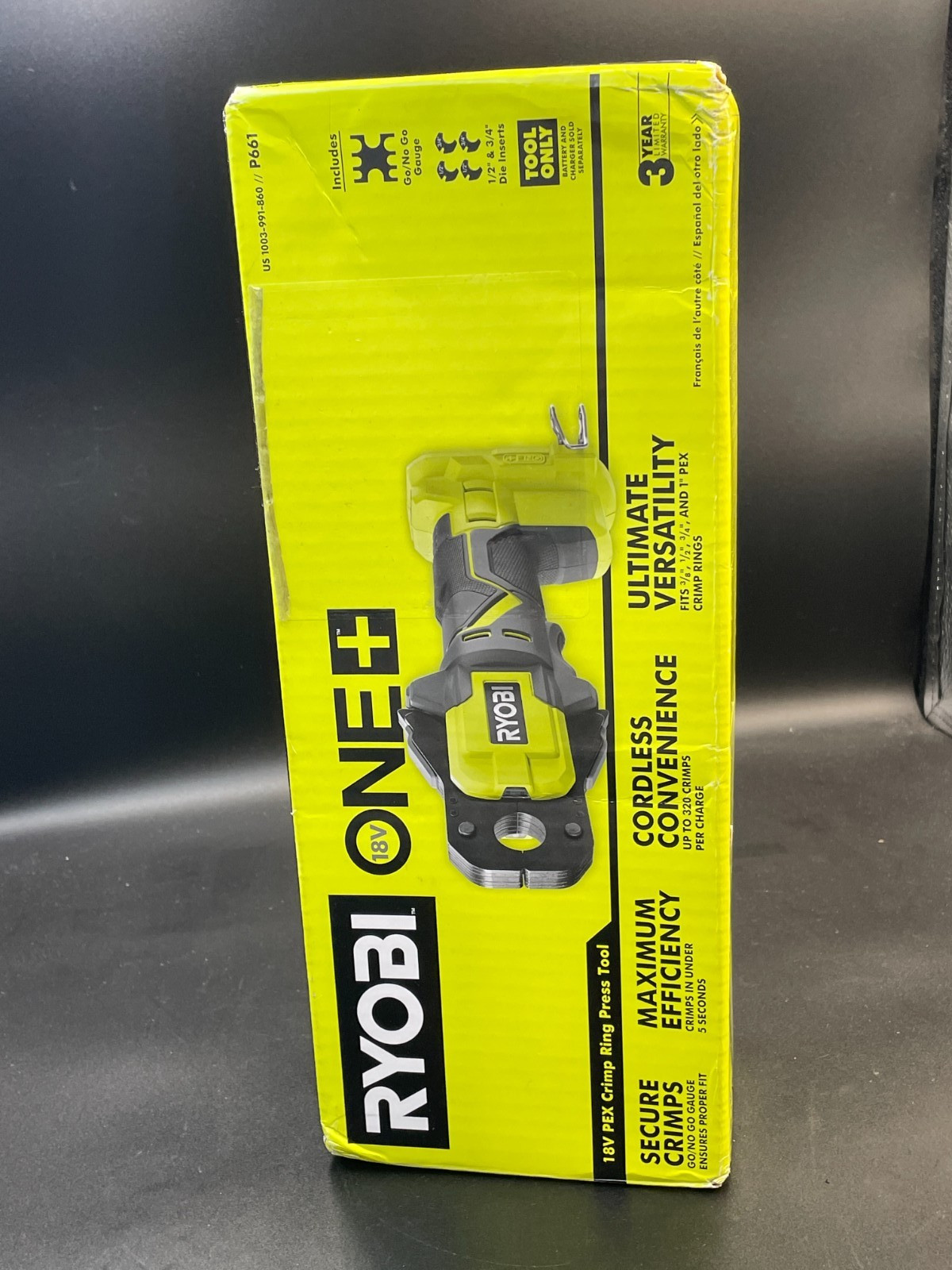 Ryobi 18V PEX Crimp Ring Press TOOL-ONLY P661