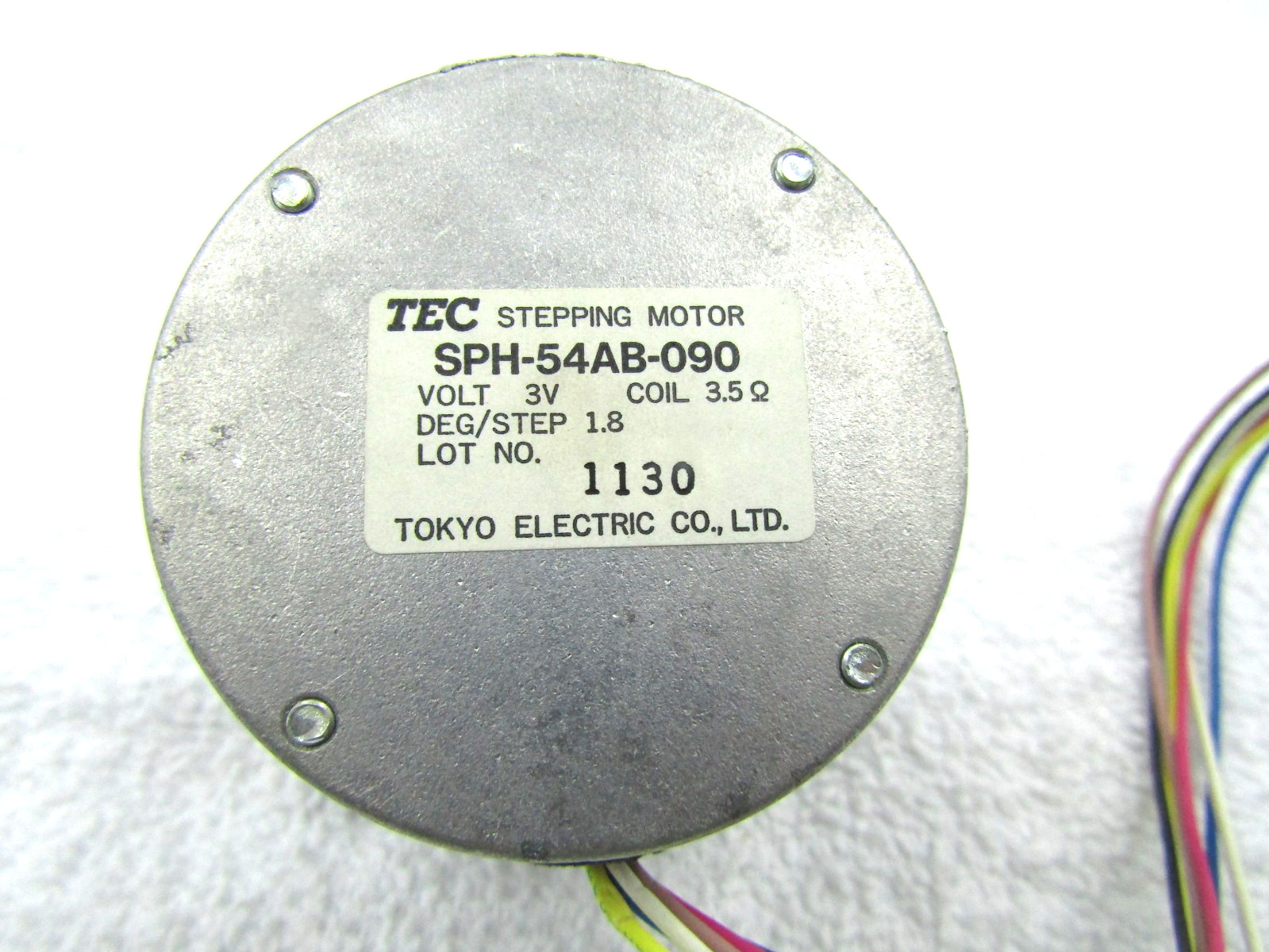 TEC SPH-54AB-090 Stepping Motor 3V 1.8°