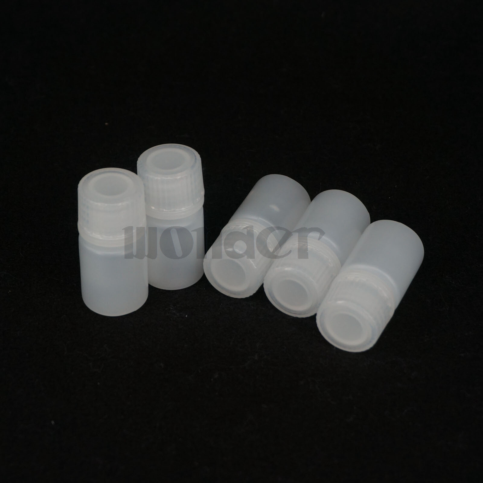 Lot5 10ml White PP Plastic Cylindrical Chemical Container Reagent Bottle