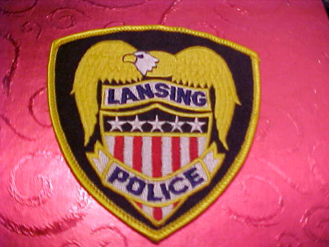 LANSING ILLINOIS POLICE PATCH SHOULDER SIZE UNUSED TYPE 2