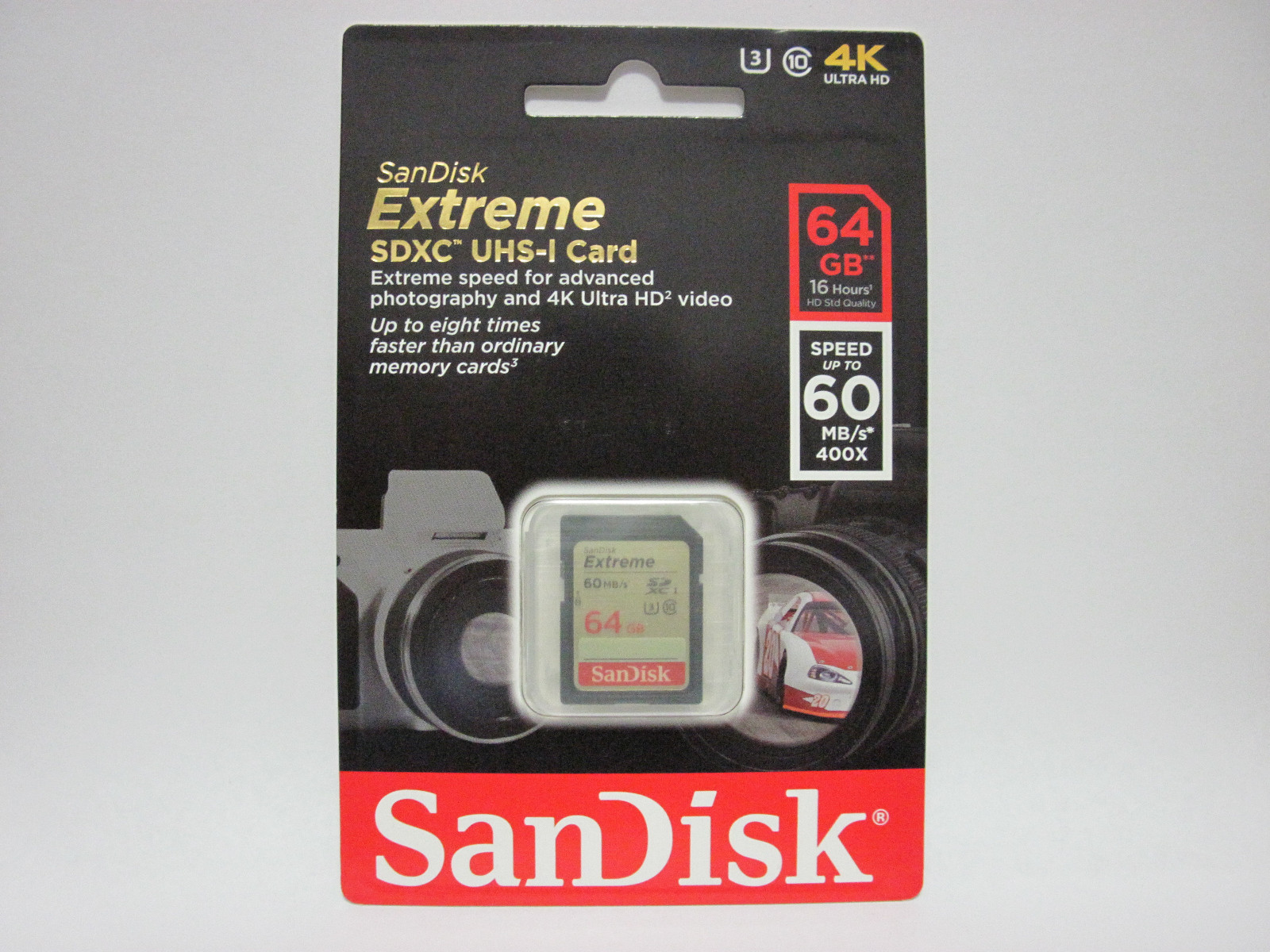 Sandisk 64G extreme U2 4K Ultra HD SD card for Nikon L840 S7000 S9900 1 J5 AW130