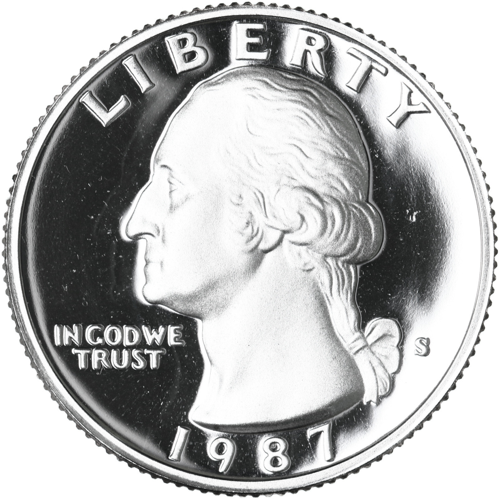 1987 S Washington Quarter Gem DCam Proof CN-Clad