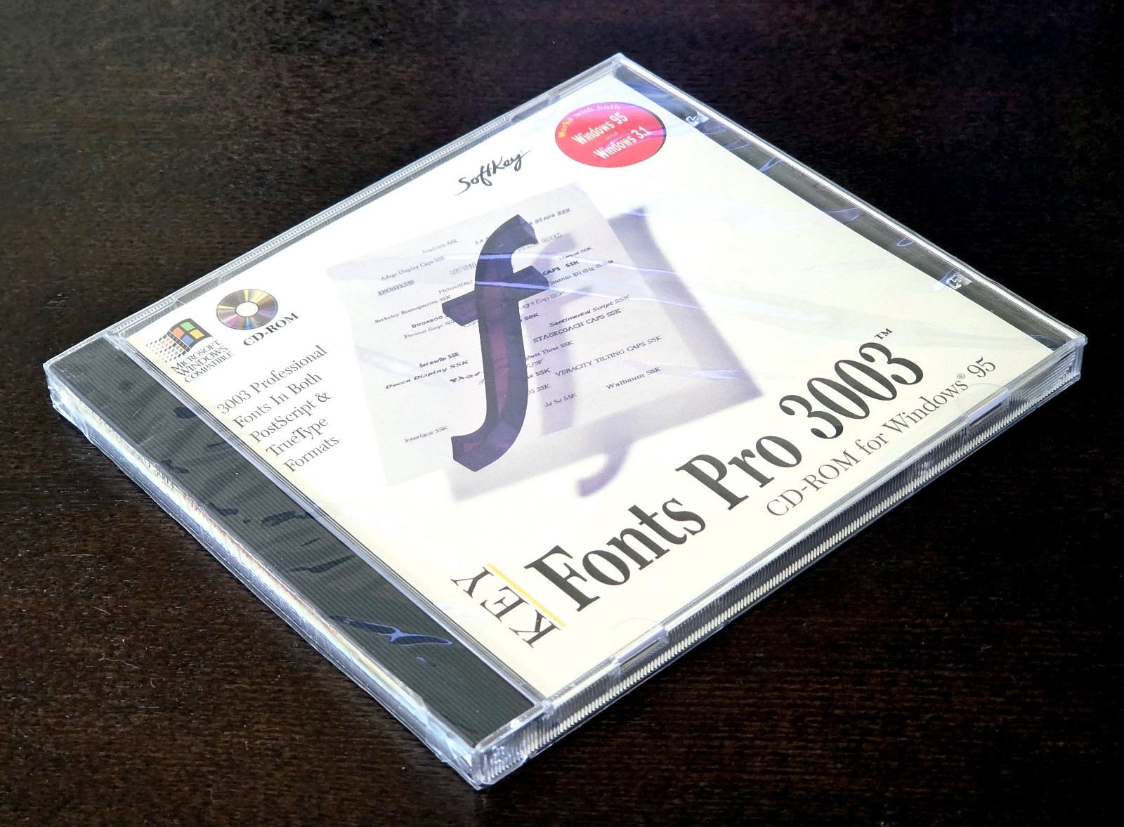 SoftKey Fonts Pro 3003 CD-ROM For Windows 95 - PostScript and TrueType - NEW