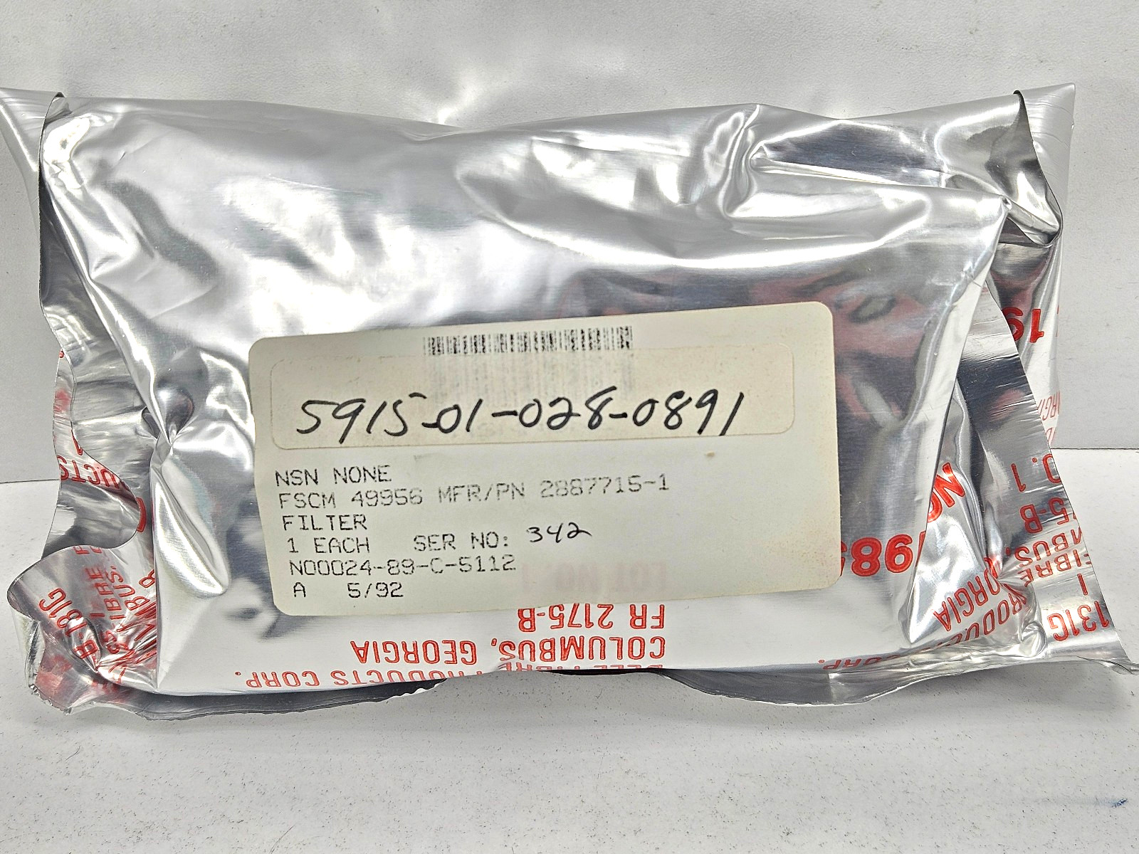 5915-01-028-0891 Radio Frequency Interference Filter 5915010280891 - 2887715-1