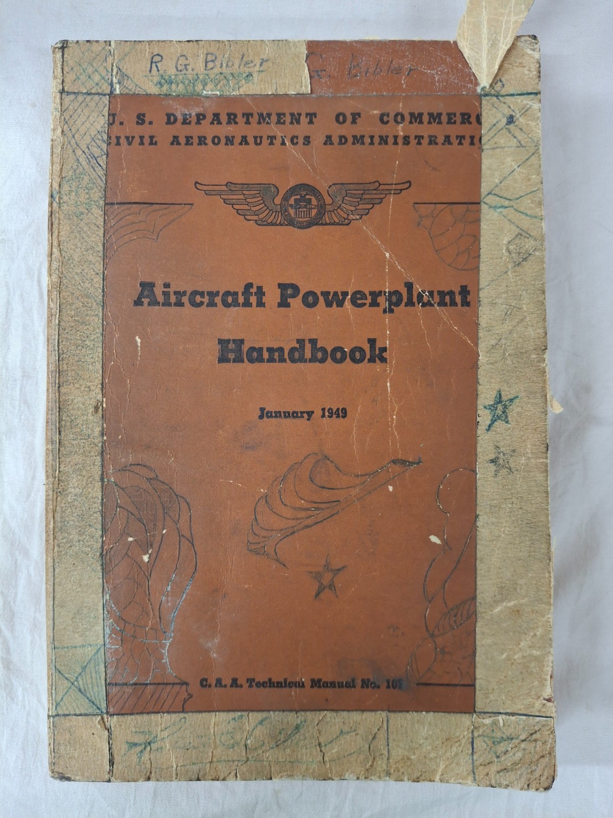 Civil Aeronautics Aircraft Powerplant Handbook 1949 Airplane Engine Manual # 107