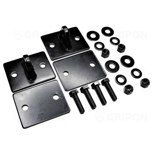 GRIPON (Pack of 2) Bolt On Clevis Mount with Backer Plate Included - Black