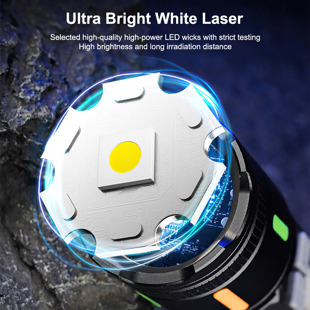 2Pcs 99000000 Lumen Super Bright LED Tactical Flashlight Rechargeable Work Light