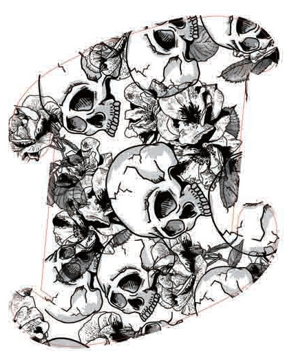 Skulls & Flowers MED 13"/33cm Puzzle Lights Jigsaw LuvaLamps Infinity USA