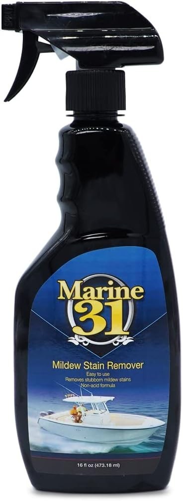 Mildew Stain Remover Cleaner 16oz Boat Home Bathroom Patio Vinyl Tile Grout