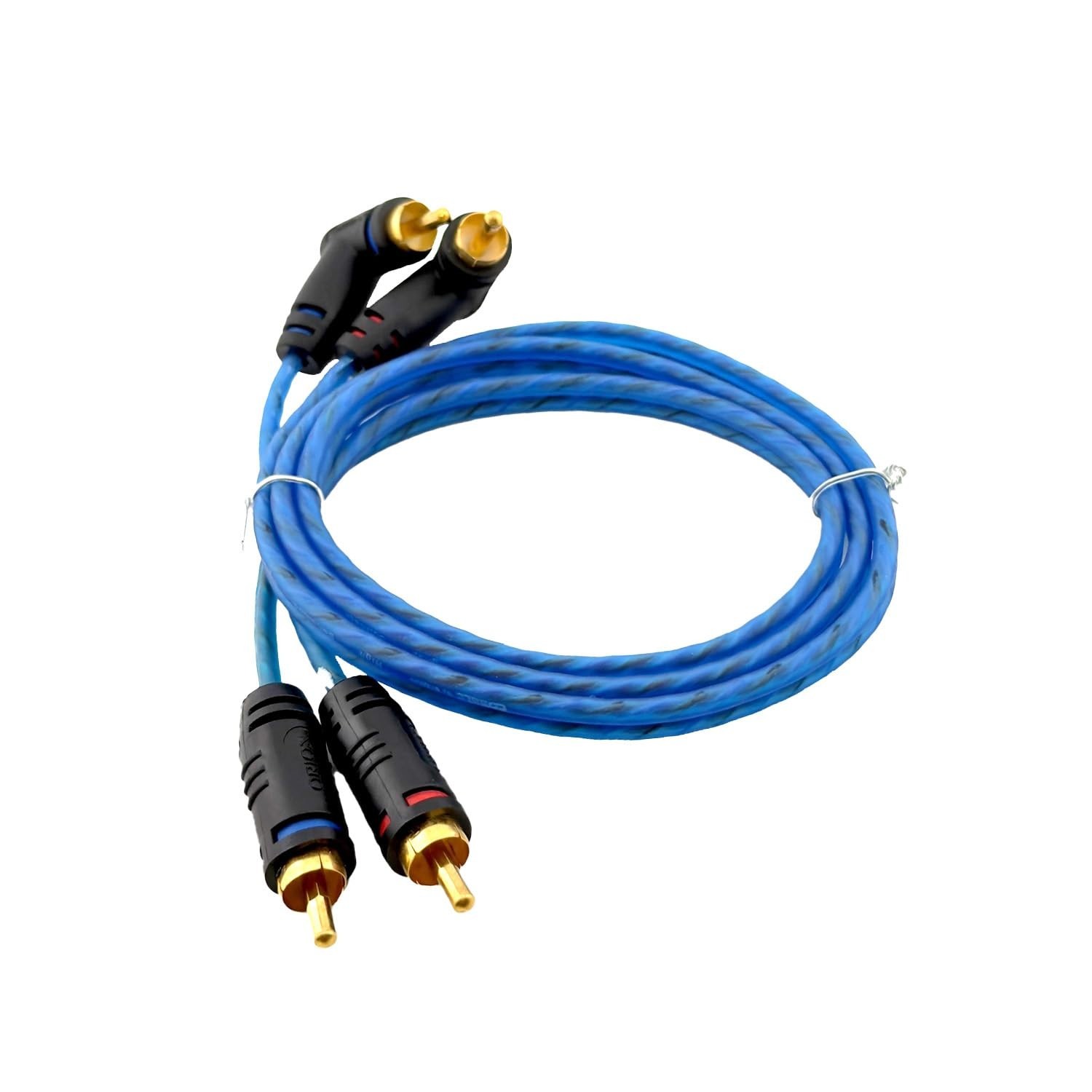 ORION Wired CR3FT (3-Ft Blue) 2 Channel RCA Male to RCA Male Stereo Car Audio