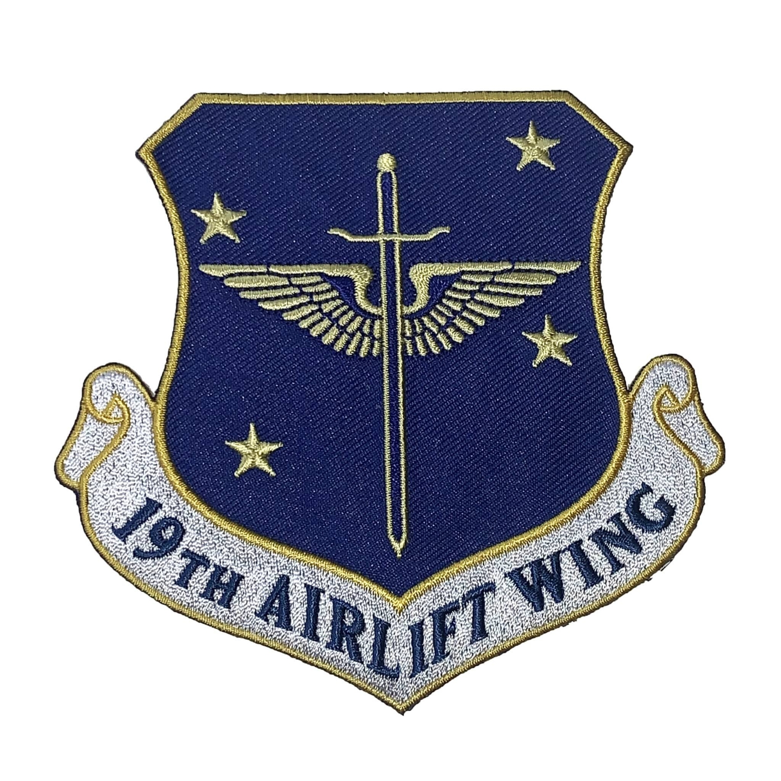 19th Airlift Wing Patch – Plastic Backing