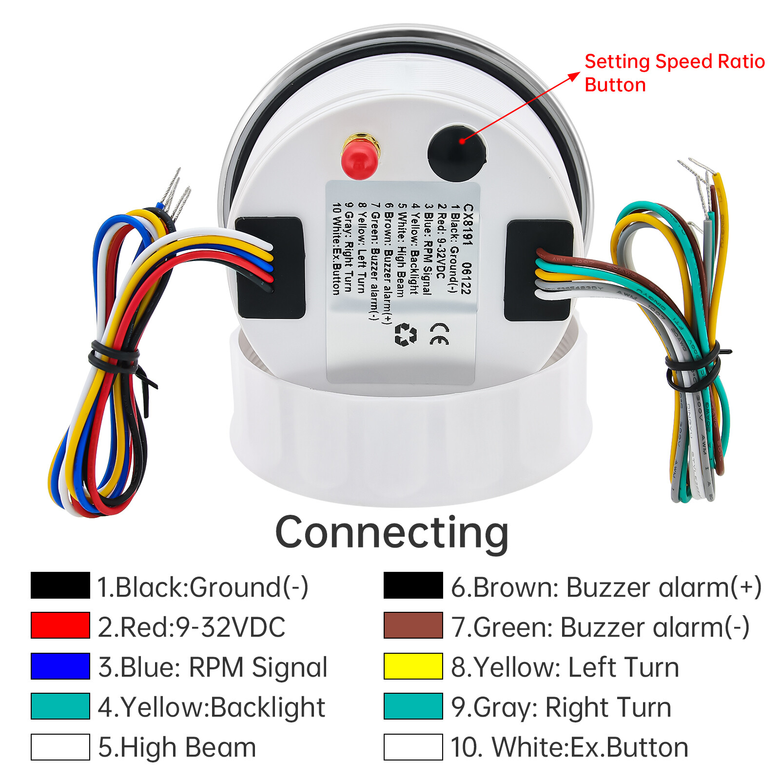85mm GPS Speedometer 0-160MPH with Tachometer Gauge 0-8000RPM for Car Motorcycle