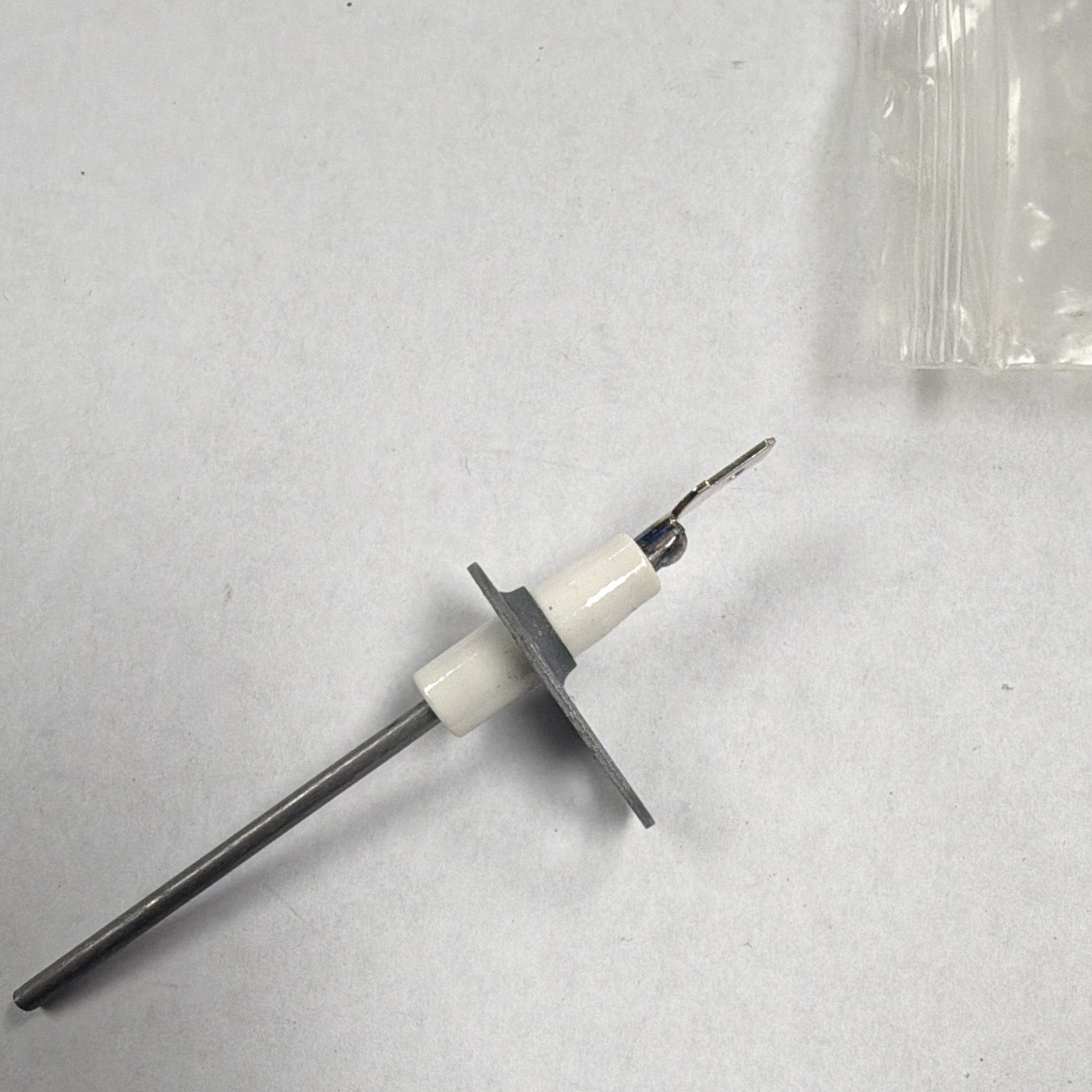 HVAC Sensor Probe Rod Assembly 2645136 Metal/Ceramic Silver/White