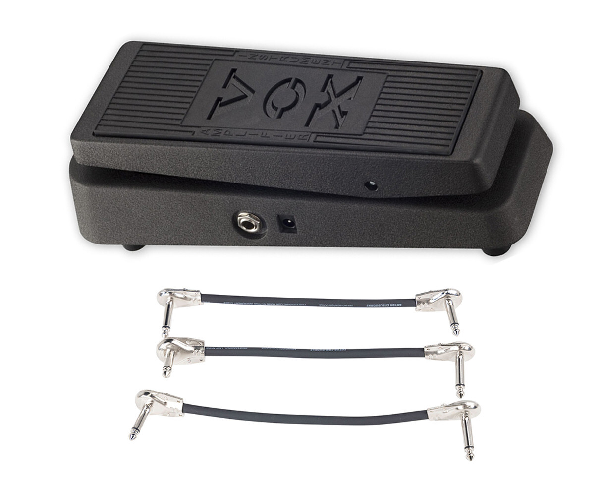 Vox V845 Classic Wah Pedal + Gator Patch Cable 3 Pack