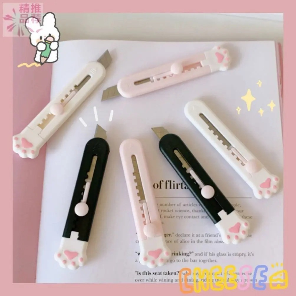 Kawaii Cat Paw Mini Utility Knife Retractable Paper Cutter Craft Box Opener