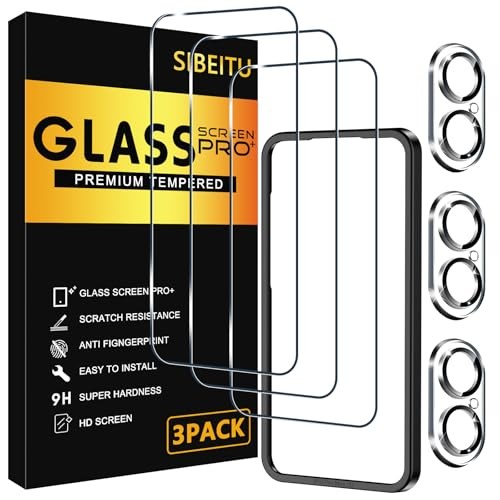 3 Pack Screen Protector for iPhone 17 with 3 Pack Camera iPhone 17 6.3" Clear